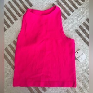 Free People Bright Pink Ribbed Tank Top size XS/S